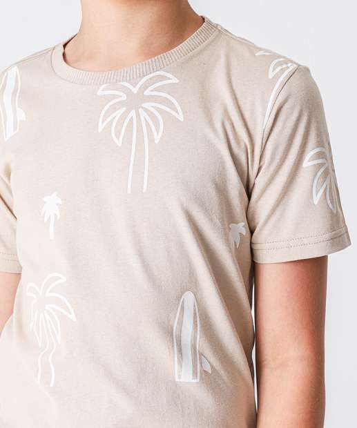 Camiseta Juvenil Coqueiro Marisa Tam 10 a 16 Areia