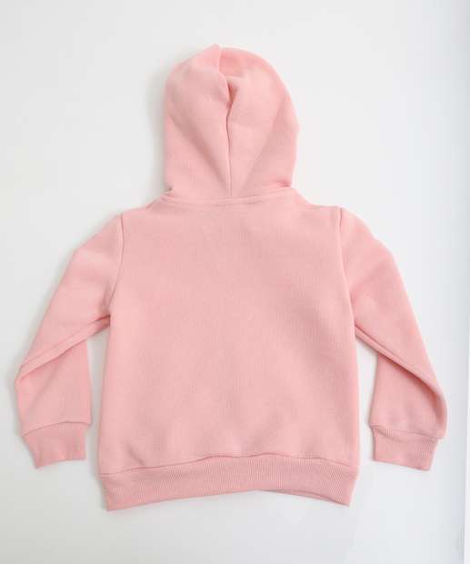 Casaco Infantil Moletom Flanelado Marisa Tam 1 a 3 Rosa