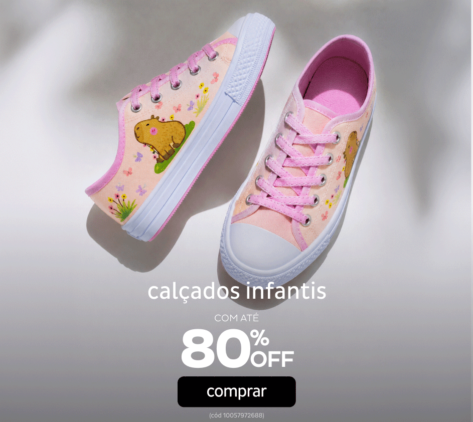 Calçados Infantis por até 80% OFF