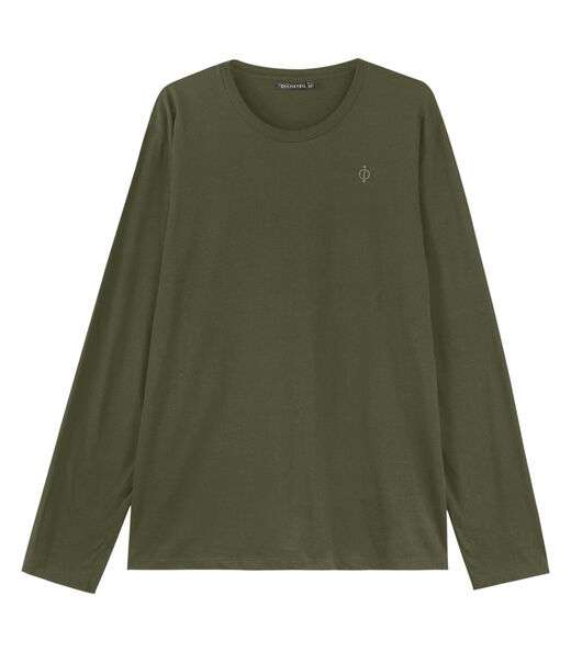 Camiseta Manga Longa Meia Malha Diametro Verde