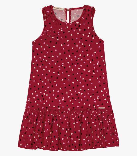Vestido Infantil Com Laço Trick Nick Vermelho
