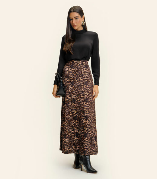 Image_Saia Feminina Longa Animal Print Endless Marrom
