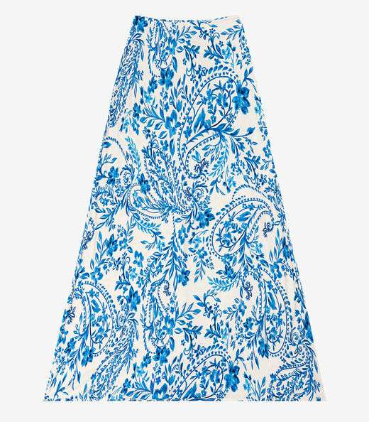 Saia Midi Viscose Khyara Feminina Endless Bege