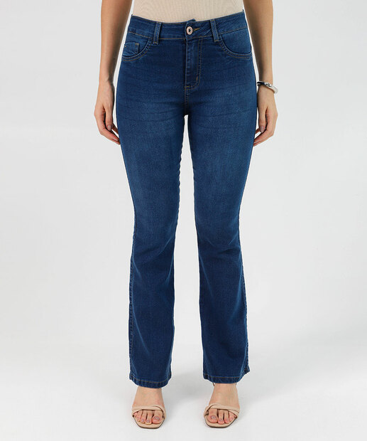 Calça Jeans Flare Feminina Biotipo Azul