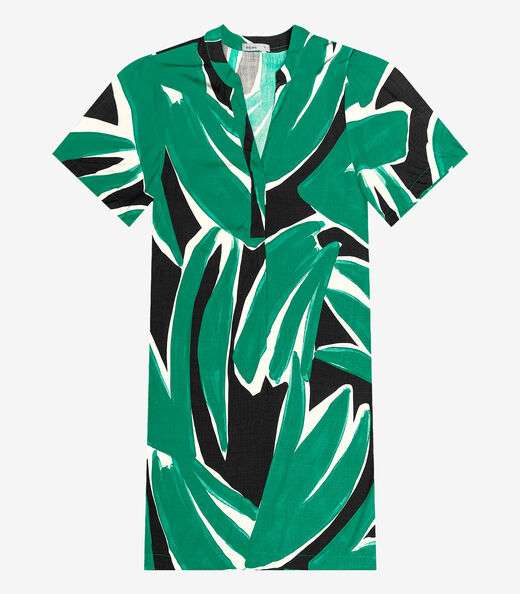 Vestido Curto Estampado Endless Preto