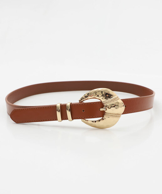 Cinto Feminino Fivela Trabalhada Marisa Marrom
