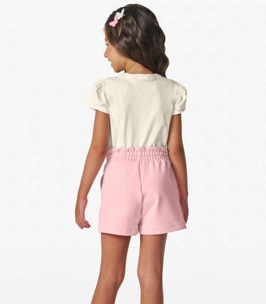 Conjunto Blusa com Shorts Menina Trick Nick Rosa