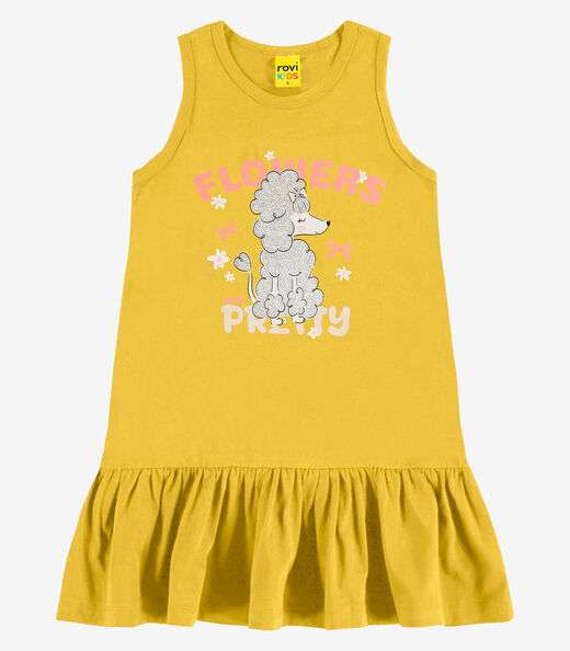 Image_Vestido em Meia Malha Rovi Kids Amarelo