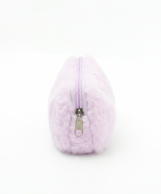 Necessaire Feminina Pelúcia Unicórnio Roxo