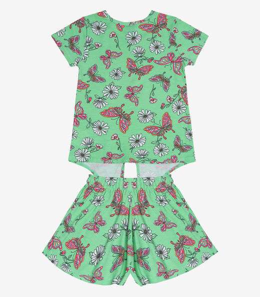 Conjunto Infantil Menina Estampado Select Verde