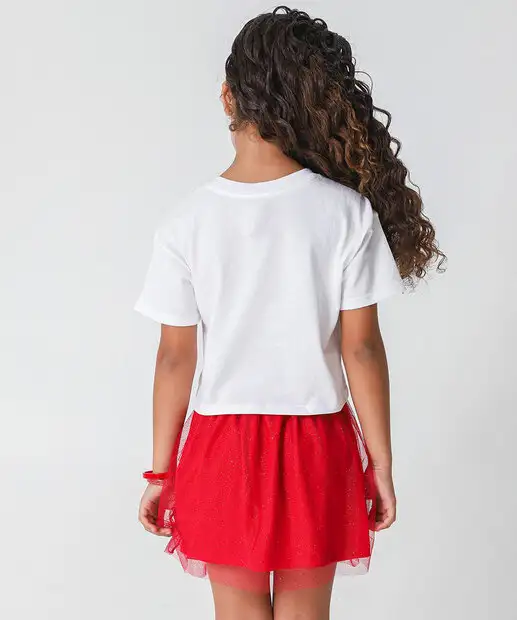 Conjunto Infantil Tule Minnie Disney Tam 4 a 10