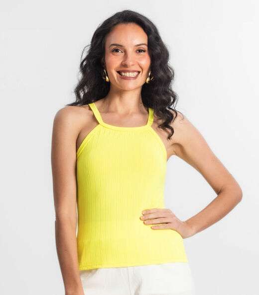 Regata Feminina Infinita Cor Amarelo