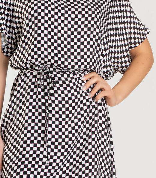 Vestido Feminino Estampado Infinita Cor Preto