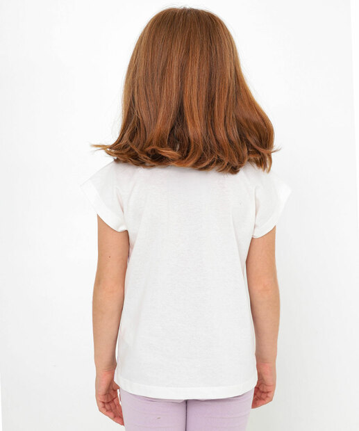 Blusa Infantil Listrada Laço Marisa Tam 4 a 10 Off White