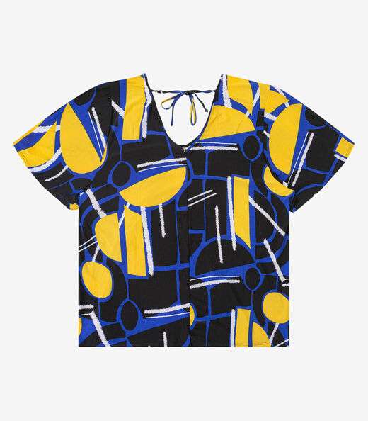 Blusa Feminina Plus Size Infinita Cor Azul