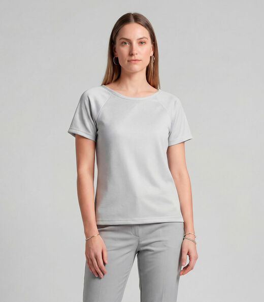 Blusa Feminina Básica Infinita Cor Cinza