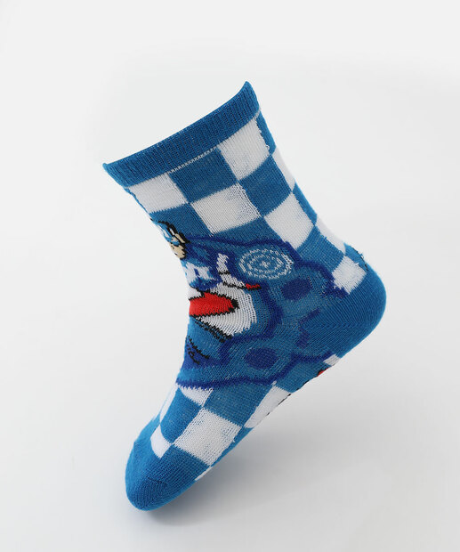 Kit 2 Meias Infantil Estampa Capitão América Marvel Azul