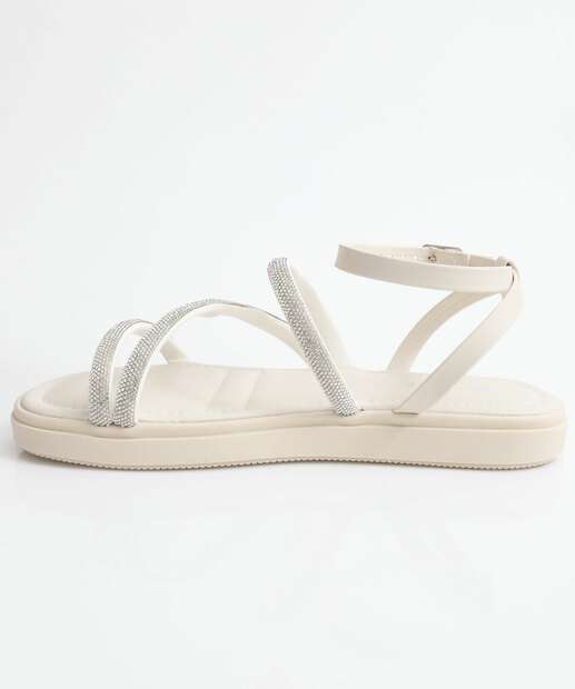 Sandália Feminina Flatform Via Uno Off White