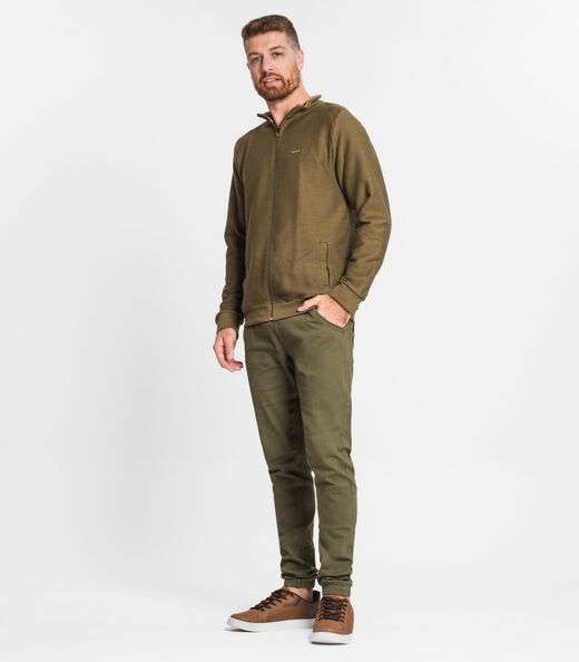 Jaqueta Masculina Em Moletom Diametro Verde