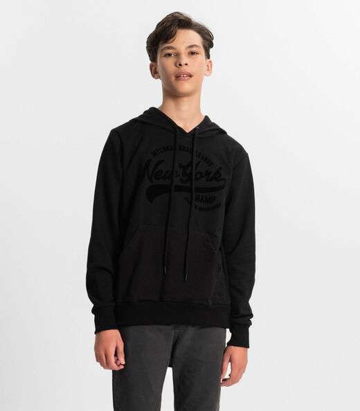 Image_Moletom Juvenil Menino Com Capuz Minty Preto