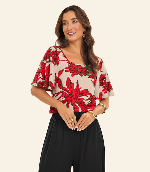 Image_Calça Pantalona Feminina Visco Maquinetada Rovitex Preto