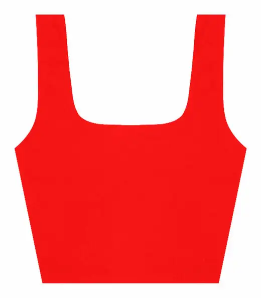 Top Cropped Ribana Básico Rovitex Laranja