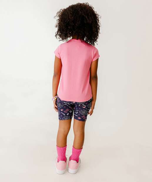 Conjunto Infantil Estampa Flores Tam 4 a 10