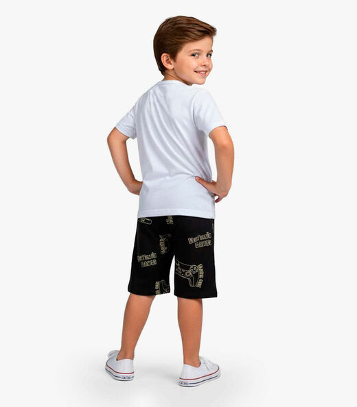 Conjunto Infantil Camiseta e Bermuda Select Preto