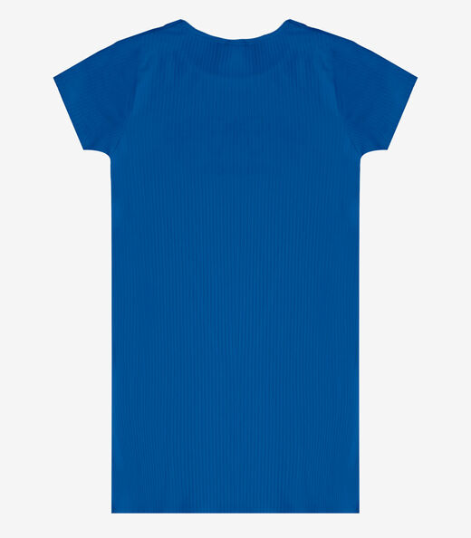 Vestido Infantil Ribana Canelada E Estampa Select Azul
