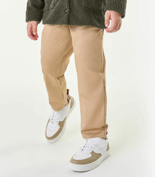 Calça Infantil Masculina Em Sarja Twill Trick Nick Marrom