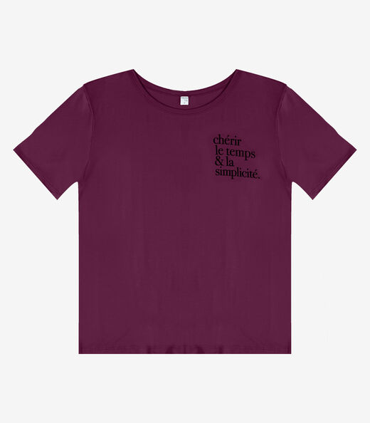 Blusa Feminina Manga Curta Infinita Cor Vermelho