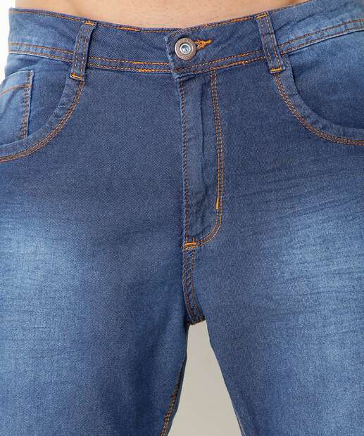 Bermuda Masculina Jeans Bolsos  