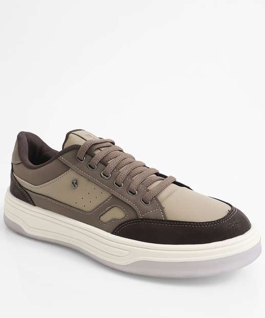 Image_Tênis Casual Masculino Recorte Marrom