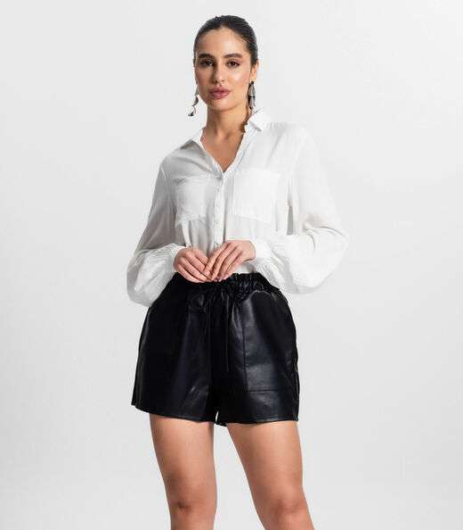 Image_Shorts Feminino Sintético Endless Preto