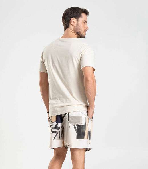 Bermuda Masculina De Microfibra Long Bong Bege