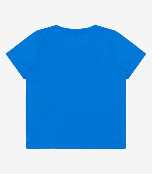 Blusa Malha Delicate Plus Infinita Cor Azul