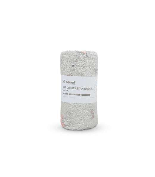 Kit Cobre Leito Casual Kids Casal Appel Cinza
