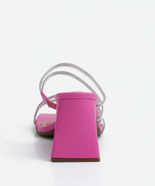Tamanco Feminino Salto Grosso Strass Vizzano 