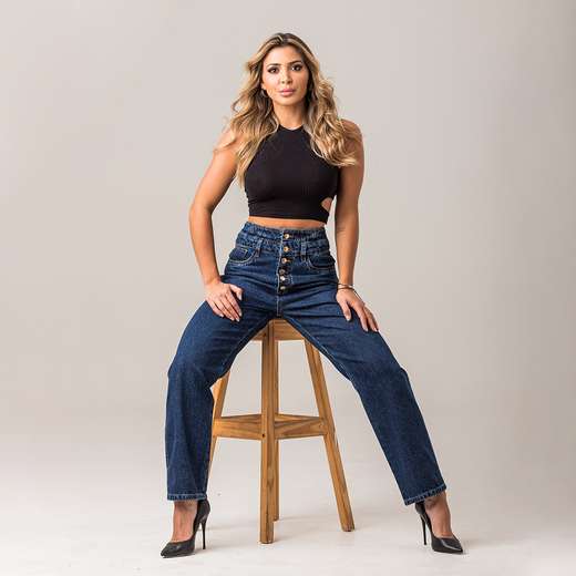 Calça Jeans Feminina Cintura Alta Zune