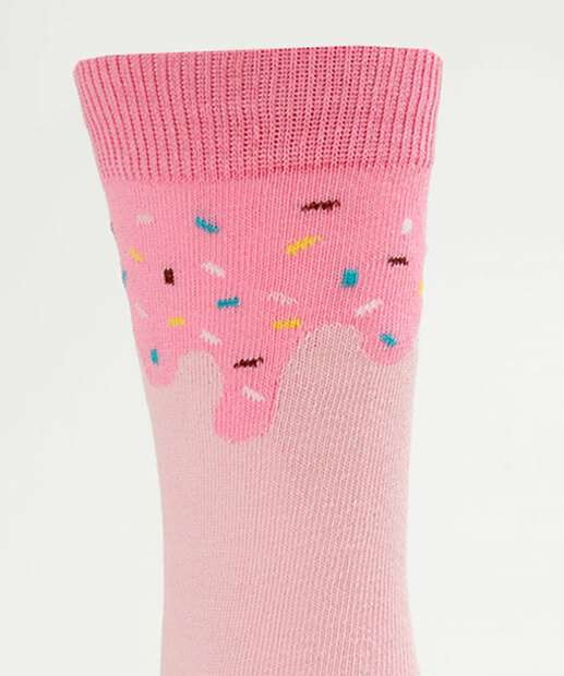 Meia Cano Longo Feminina Estampada Marisa