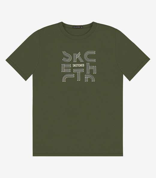 Image_Camiseta Masculina em Meia Malha Diametro Verde