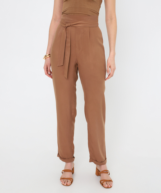 Calça Feminina Clochard Reta Marisa Marrom