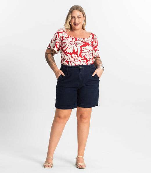 Blusa Feminina Manga Ampla Secret Glam Vermelho