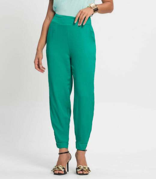 Calça Em Viscose Feminina Endless Verde