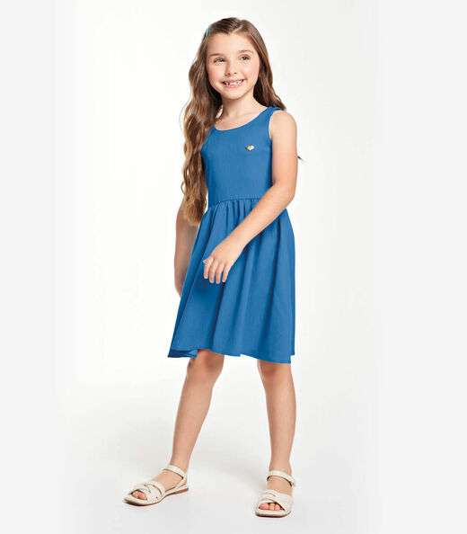 Vestido Infantil Menina Trick Nick Azul