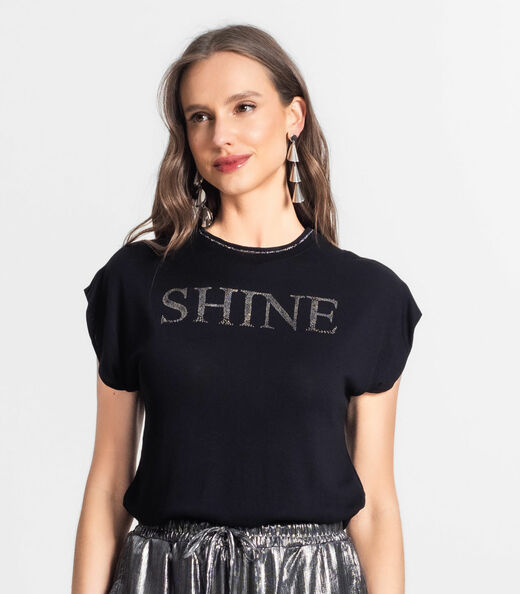 Blusa Feminina Em Visco Tricot Endless Preto