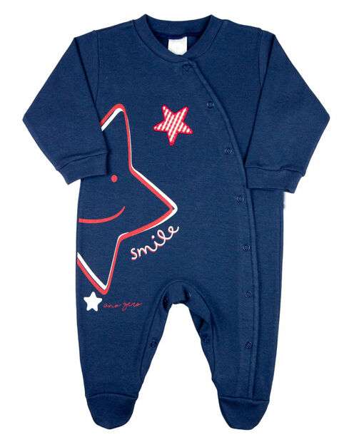 Image_Macacao Bebe Menino Suedine Algodão Manga Longa Comprido Silk e Bordado Estrela