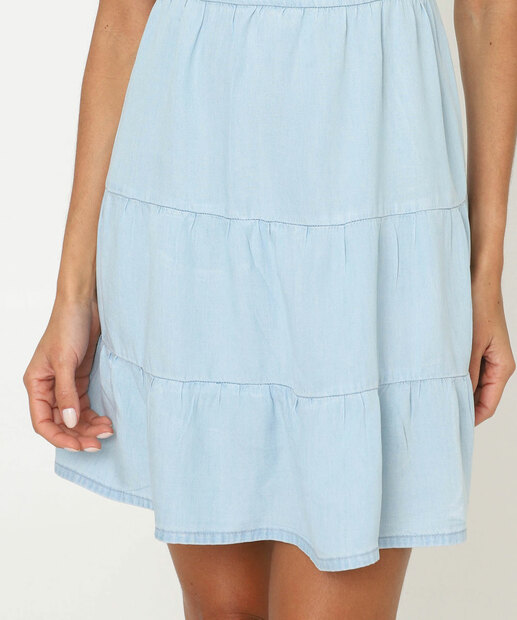 Vestido Jeans Feminino Curto Liocel Marisa Azul