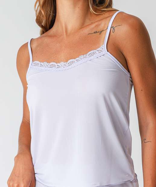 Baby Doll Liganete Alças Finas Marisa Lilás