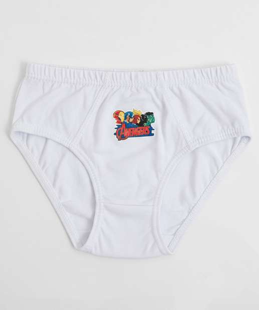 Kit 3 Cuecas Infantil Avengers Tam 2 a 12